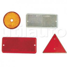 Catadioptre ROUGE RECTANGULAIRE 106x50mm 2 trous Diam.4mm Entraxe 90m