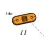 Bloc Optique pour feu de position latéral Unipoint Ambre à LED + CA