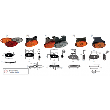 Feu de gabarit LED ORANGE