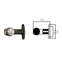 Feu sur antenne COURTE SUPERPOINT 3 DROIT, avec câble Lg 0,50 M AMP