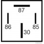 Relais à Courant de Travail 24V 40A (2 x 6.3) + (2 x 9.5mm) éclisse