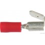 Fiche sertie douille plate rouge x50