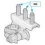 Cosse de batterie 3 connexions : 3 tiges M6
