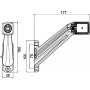 Feu d'encombrement LED Droit 12/24V câble de 1000mm