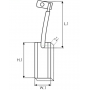 Jeu de balais type SVX72 12V L: 15.30mm l: 630mm H: 4.50ùù