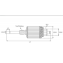 Induit (armature) 12V 1.7KW 9D équivalent 234022