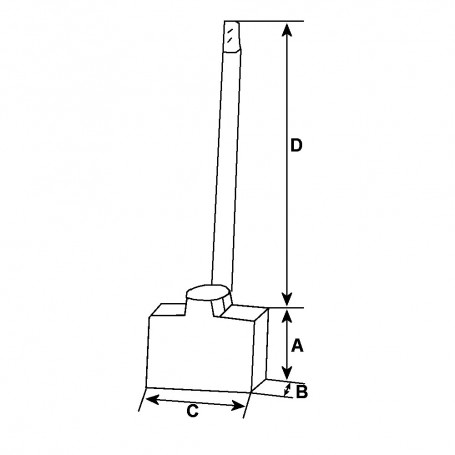 Balais 12v L12mm Ep 6mm Long. câble 29.8mm 140566