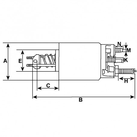 Solenoide 12V Honda Suzuki dia. ext. 33.8mm