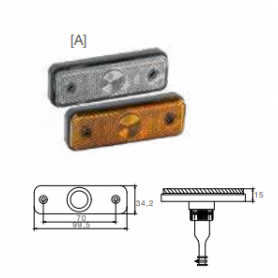 Feu de position avant FLATPOINT LED CRISTAL à plaquer + câble 0.5mm