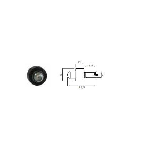 Feu MONOPOINT ROND BLANC A LED câble Long 0.50m P&R