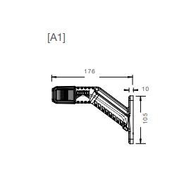 Feu de gabarit LED gauche Long câble 2000mm IVECO