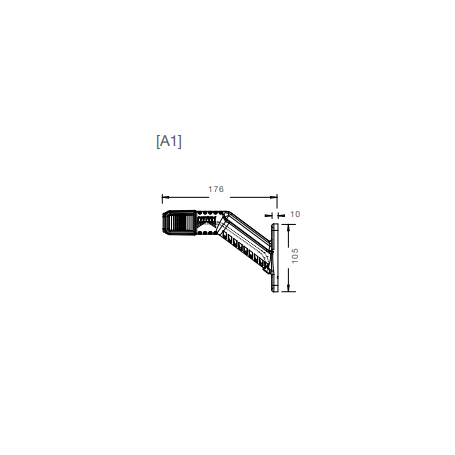 Feu de gabarit LED gauche Long câble 2000mm IVECO