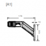 Feu sur antenne SUPERPOINT IV DROIT 24V LED 2 pôles R/B/O 0.5m