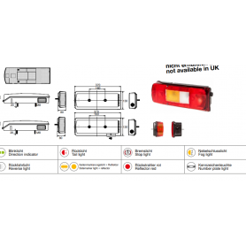 Feu AR GAUCHE Volvo 7 pôles AMP