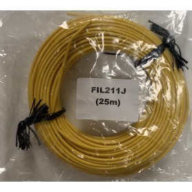 FIL 1mm2 JAUNE (bobine 25m)