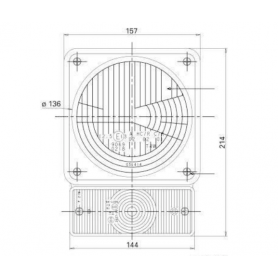 Projecteur principal Gauche et DROIT H4 T4W 12/24V 157x214x120mm