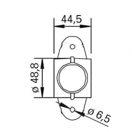 Feu de position AR ROUGE LED diam.38mm Prof.12mm