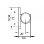 Feu de position AR ROUGE LED diam.38mm Prof.12mm