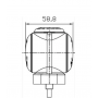 Feu encombrement G/D LED 3 couleurs 12/24V 100x70x60 ent.77mm