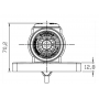 Feu encombrement G/D LED 3 couleurs 12/24V 100x70x60 ent.77mm