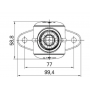 Feu encombrement G/D LED 3 couleurs 12/24V 100x70x60 ent.77mm