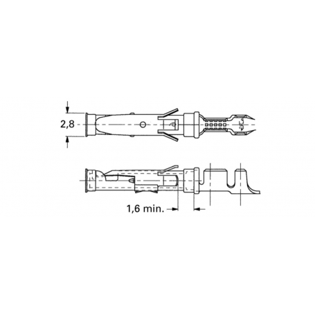 Sertisseur H.0.75mm Coupe de 1.5mm2 a 1.5mm2 larg.1.6mm