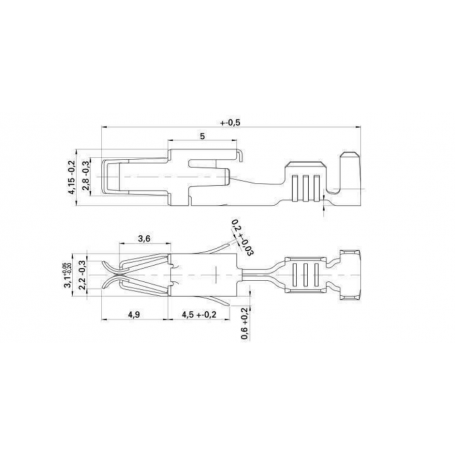 Sertisseur douille plate H.0.8mm L.18.8mm