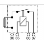 Relais de travail 12V 30A (4x6.3mm) avec fusible/éclisse d'arrêt
