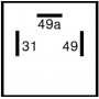 Centrale Clignotante 12V 3x6.3mm 2/4 x 21 +4W + éclisse d'arrêt