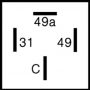 Centrale clignotent 4 pôles 12V 2/45x21w 4x6.3mm