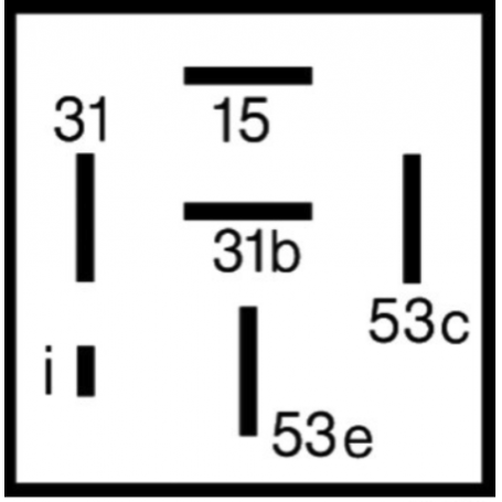 Relai tempo d'essui glace 24V 2A 5x6.3mm 1x2.8mm