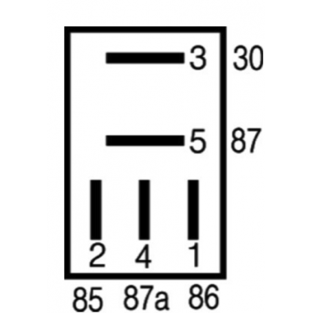 Relais 12V 10A/20A 5 fiches (3x4.8mm et 2x6.3mm)