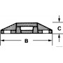 Base attache câble 28x28mm collante avec raccord vis x100