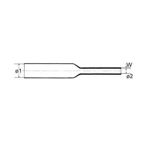 Gaine thermo rétractable 5m diam. 6.4mm 3.2mm