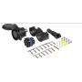 Kit prise 13 pôles 12V avec contacts- raccord latéral