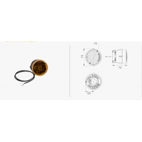 Feu ROUNPOINT II D/G 12/24V LED clignotant