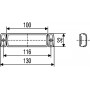 Feu de position Hella LED 24V cristal 500mm câble 2PG 008 645-971