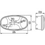 Feu arrière droit HELLA CARGOLUNA Halogène 12/24V 2VP 343 640-041