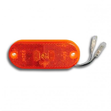 Feu latéral ORANGE 12V raccord plat